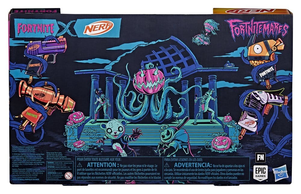 Fortnite NERF Dart-Blaster 4er-Pack Fortnitemares - Preorder - ETA: 10.11.2026