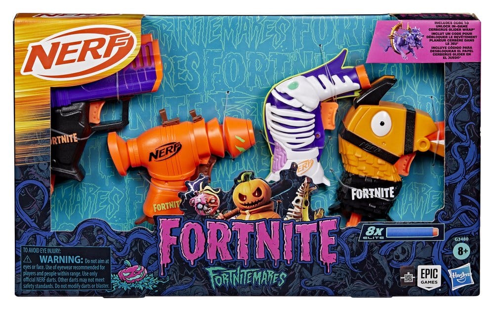 Fortnite NERF Dart-Blaster 4er-Pack Fortnitemares - Preorder - ETA: 10.11.2026