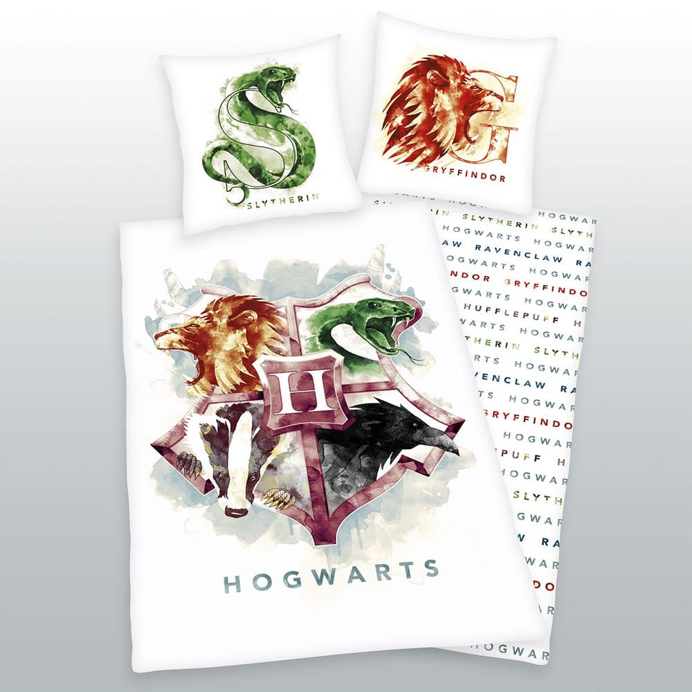 Harry Potter Bettwäsche Hogwarts Gryffindor & Slytherin 135 x 200 cm - Preorder - ETA: 28.12.2026