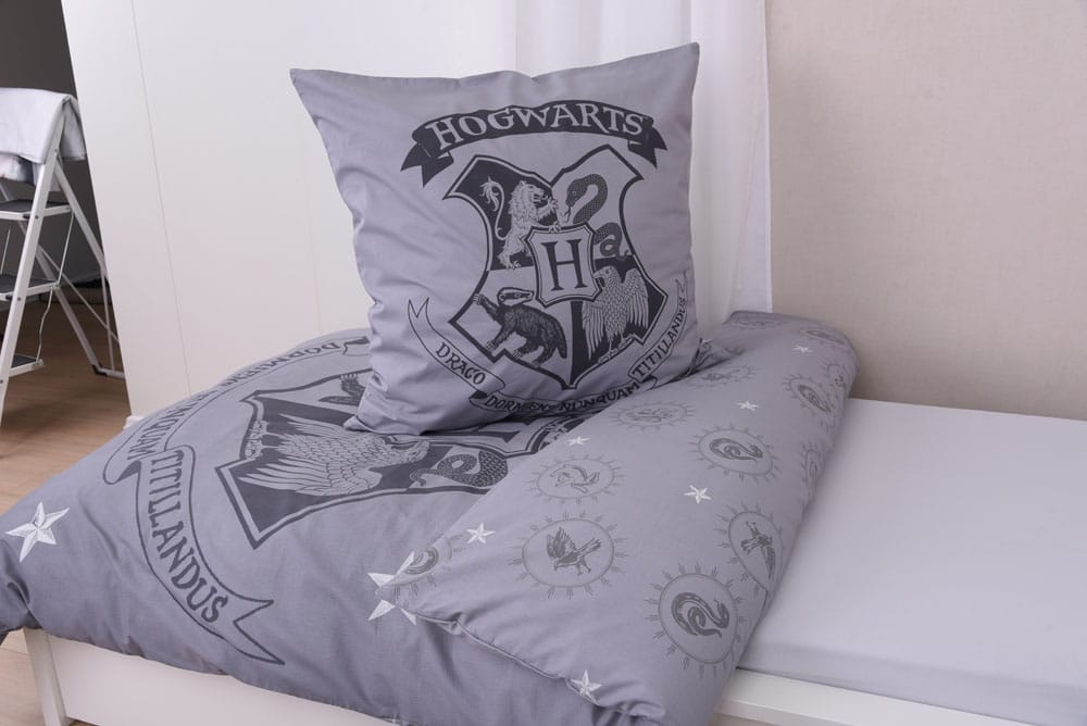 Harry Potter Bettwäsche Grau 135 x 200 cm / 80 x 80 cm  - Versand: 5-7 Tage nach Bestellung