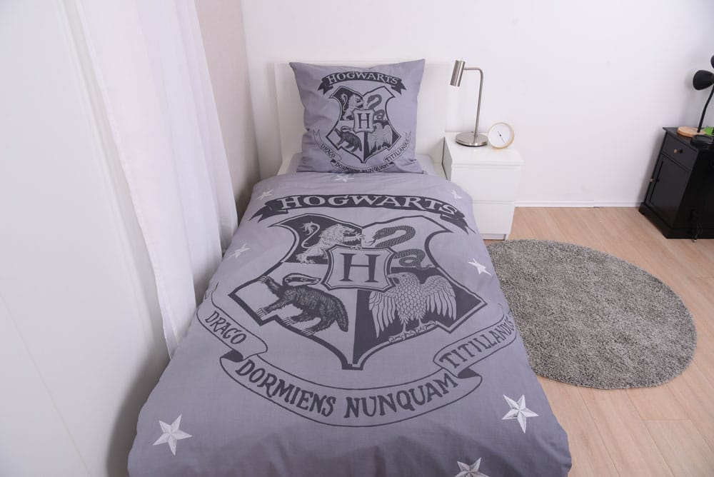 Harry Potter Bettwäsche Grau 135 x 200 cm / 80 x 80 cm  - Versand: 5-7 Tage nach Bestellung