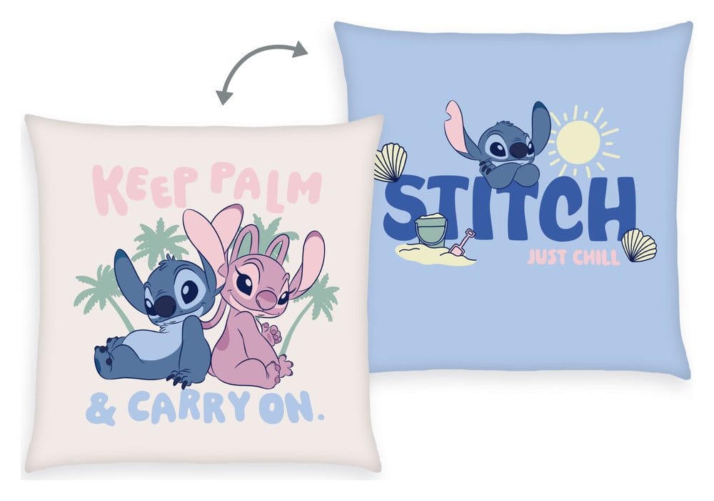 Lilo & Stitch Soft Velboa Kissen Stitch & Angel Keep Palm & Carry On 40 x 40 cm - Preorder - ETA: 26.10.2026