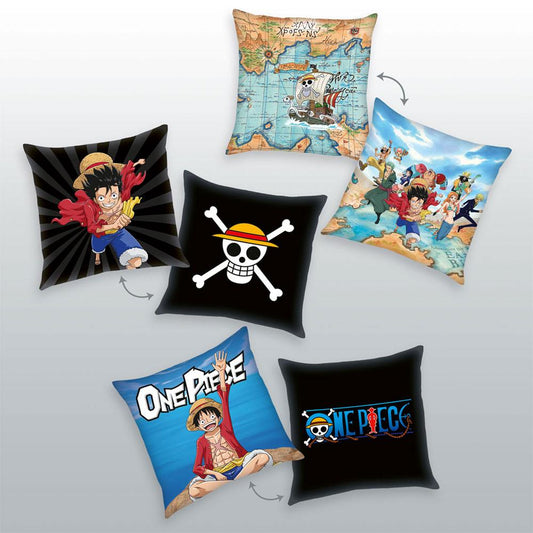 One Piece Kissen 3er-Pack Characters 40 x 40 cm - Versand: 5-7 Tage nach Bestellung