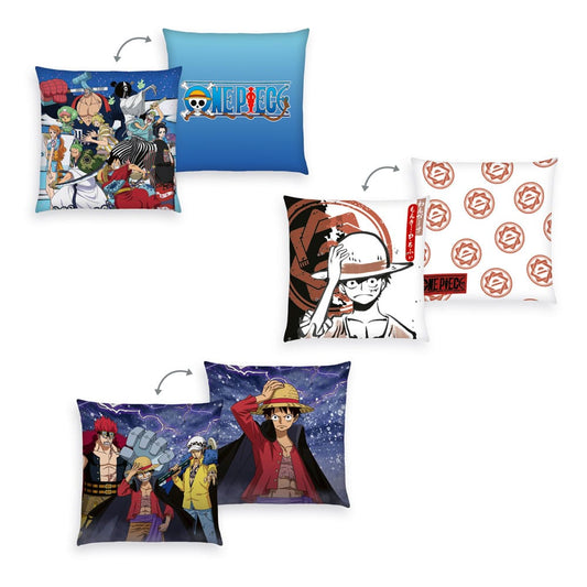 One Piece Kissen 3er-Pack Monkey D. Luffy 40 x 40 cm - Versand: 5-7 Tage nach Bestellung
