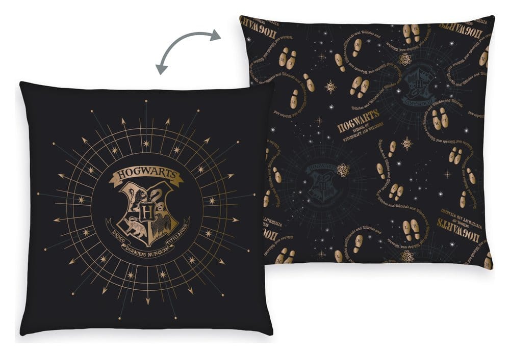 Harry Potter Dekokissen Hogwarts Crest & Marauder's Map 40 x 40 cm - Preorder - ETA: 25.11.2026