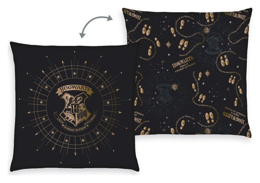 Harry Potter Dekokissen Hogwarts Crest & Marauder's Map 40 x 40 cm - Preorder - ETA: 25.11.2026