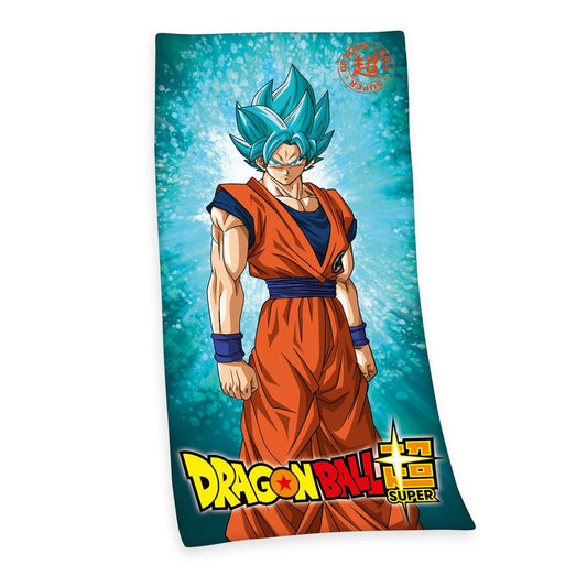 Dragon Ball Super Handtuch Super Saiyajin God Super Saiyajin Son Goku 150 x 75 cm - Versand: 5-7 Tage nach Bestellung