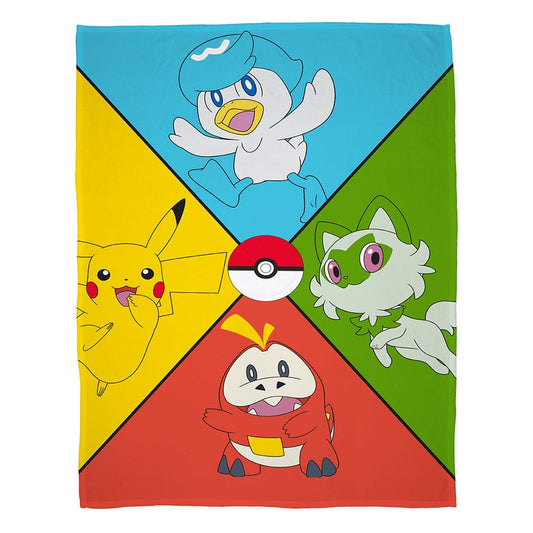 Pokemon Decke 4 Colours 130 x 170 cm - Versand: 5-7 Tage nach Bestellung