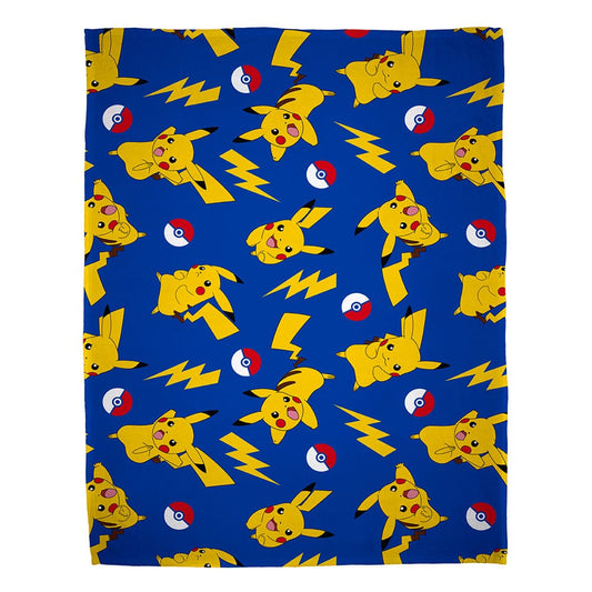 Pokemon Decke Pikachu Allover Print  130 x 170 cm - Versand: 5-7 Tage nach Bestellung