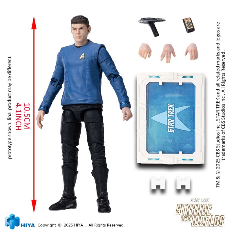 Star Trek Strange New Worlds Exquisite Mini Series Actionfigur 1/18 Spock 11 cm   - Preorder - ETA: 25.05.2026