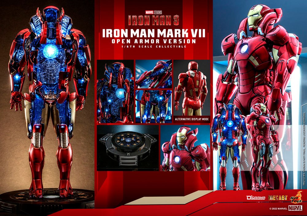 Iron Man 3 Diorama 1/6 Iron Man Mark VII (Open Armor Version) 32 cm - Versand: 5-7 Tage nach Bestellung