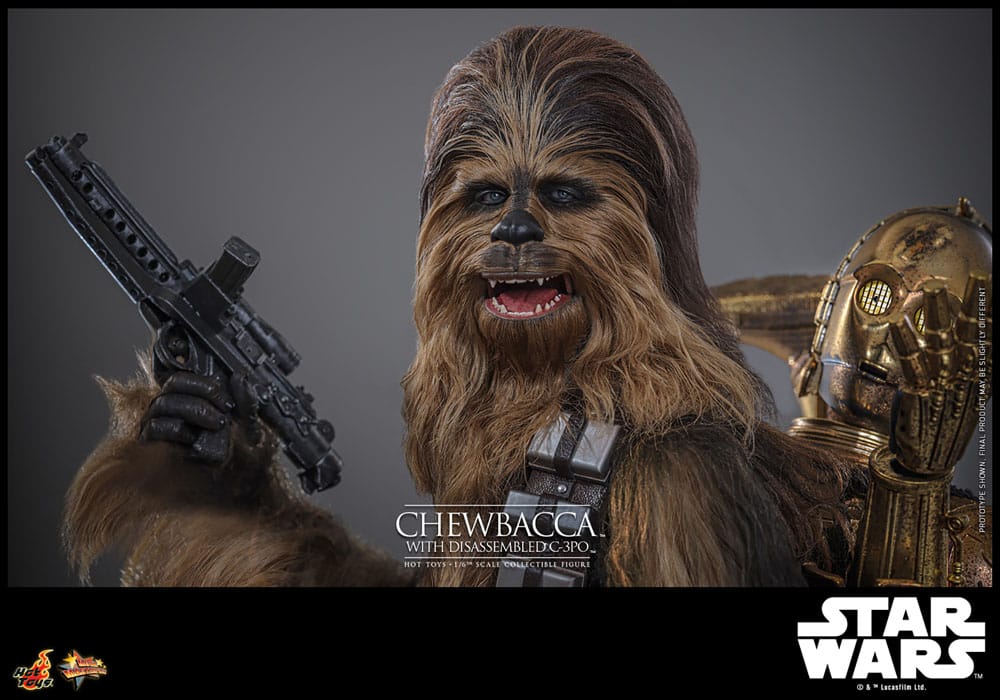 Star Wars Episode V Movie Masterpiece Actionfigur 1/6 Chewbacca with Disassembled C-3PO 36 cm - Preorder - ETA: Ende 11.2025