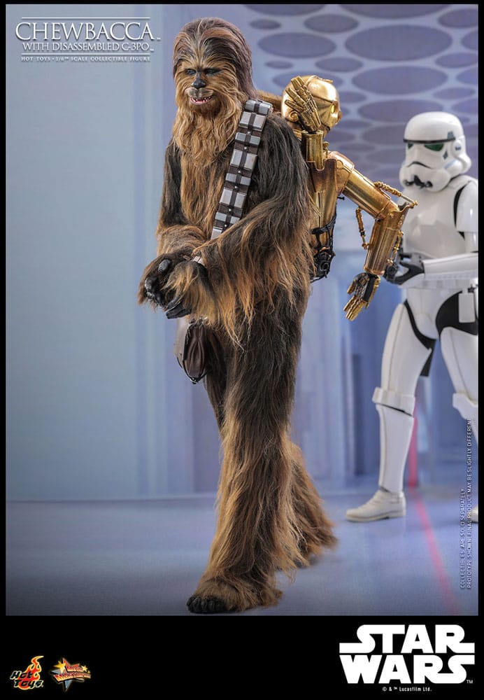 Star Wars Episode V Movie Masterpiece Actionfigur 1/6 Chewbacca with Disassembled C-3PO 36 cm - Preorder - ETA: Ende 11.2025