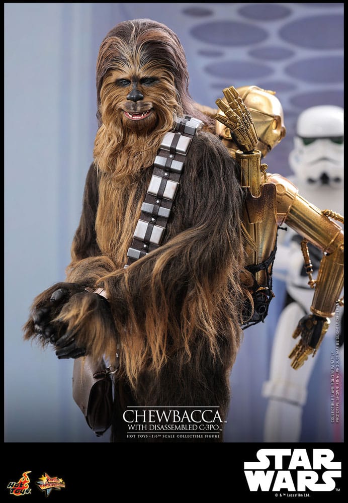 Star Wars Episode V Movie Masterpiece Actionfigur 1/6 Chewbacca with Disassembled C-3PO 36 cm - Preorder - ETA: Ende 11.2025