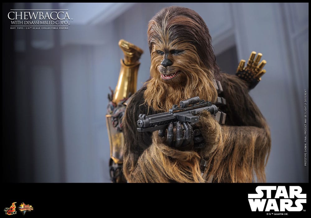 Star Wars Episode V Movie Masterpiece Actionfigur 1/6 Chewbacca with Disassembled C-3PO 36 cm - Preorder - ETA: Ende 11.2025