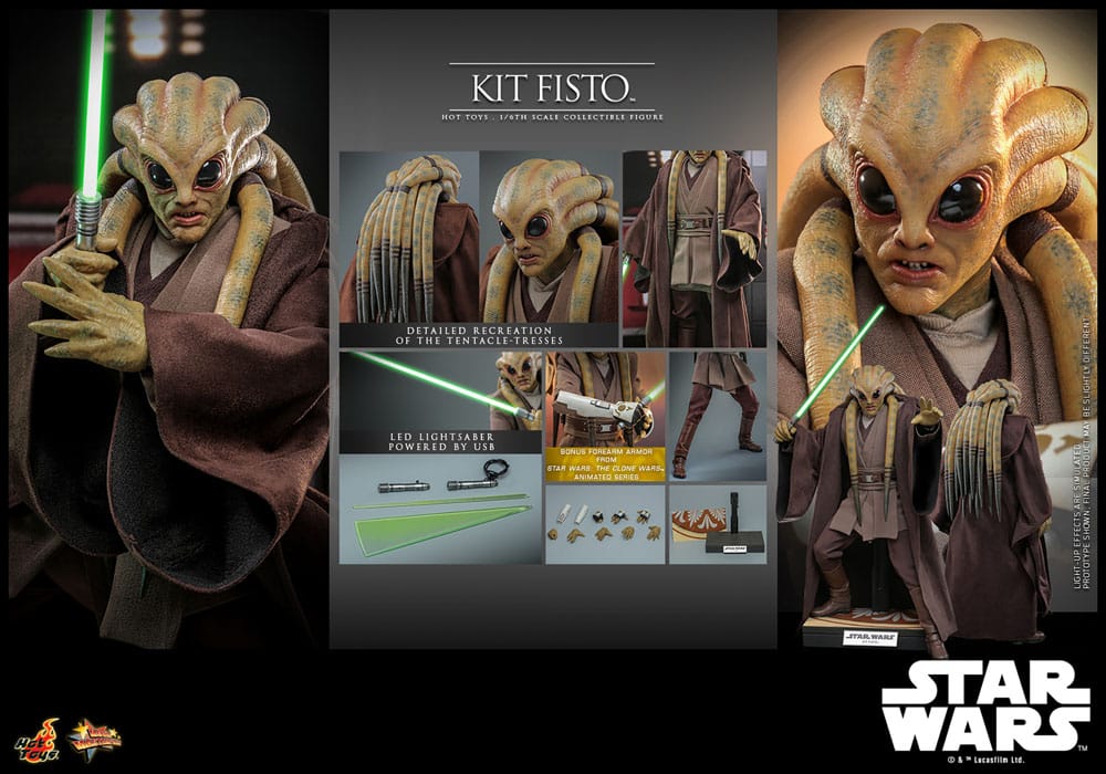 Star Wars Movie Masterpiece Actionfigur 1/6 Kit Fisto 32 cm - Preorder - ETA: Ende 11.2025