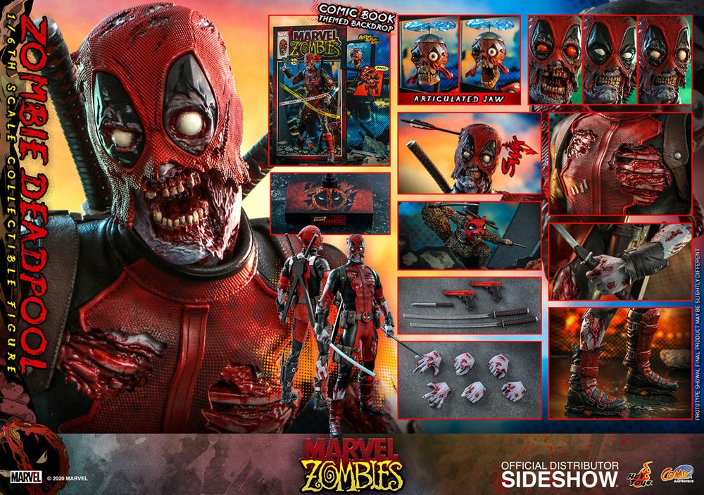 Marvel Zombies Comic Masterpiece Actionfigur 1/6 Zombie Deadpool 31 cm - Versand: 7 Tage nach Bestellung