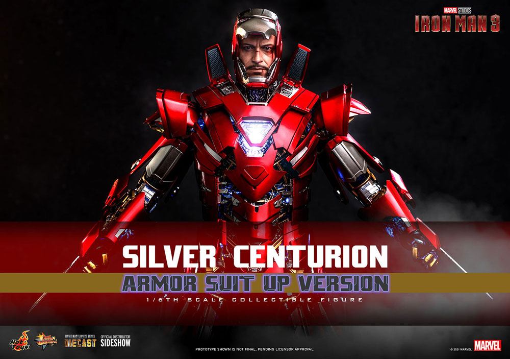 Iron Man 3 Movie Masterpiece Actionfigur 1/6 Silver Centurion (Armor Suit Up Version) 32 cm - Versand: 5-7 Tage nach Bestellung