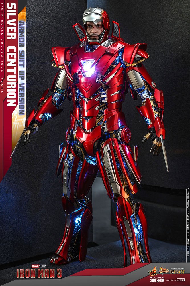 Iron Man 3 Movie Masterpiece Actionfigur 1/6 Silver Centurion (Armor Suit Up Version) 32 cm - Versand: 5-7 Tage nach Bestellung
