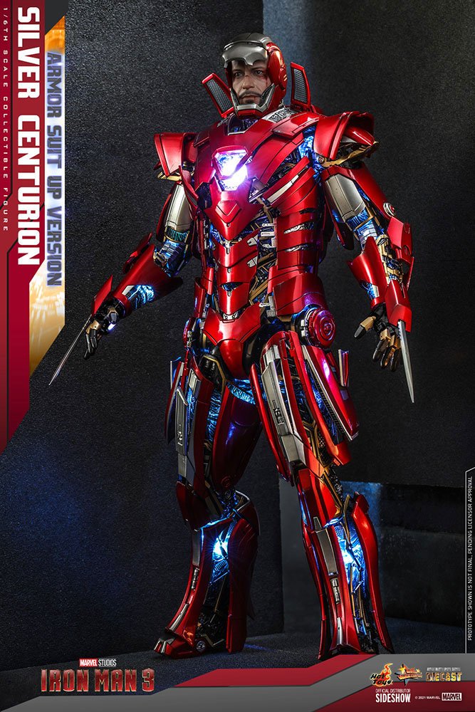 Iron Man 3 Movie Masterpiece Actionfigur 1/6 Silver Centurion (Armor Suit Up Version) 32 cm - Versand: 5-7 Tage nach Bestellung