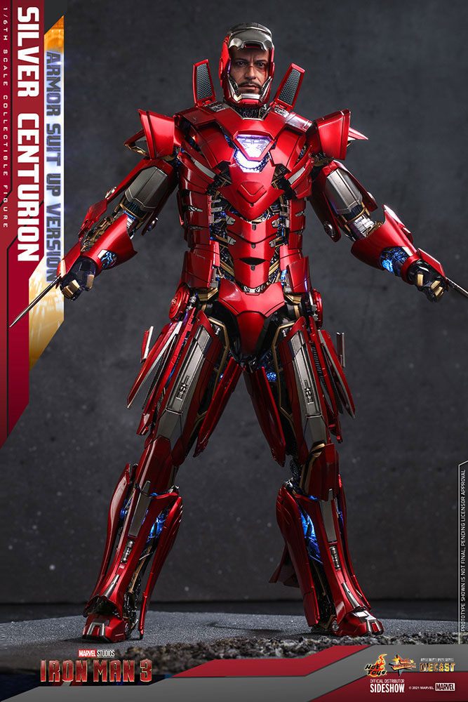 Iron Man 3 Movie Masterpiece Actionfigur 1/6 Silver Centurion (Armor Suit Up Version) 32 cm - Versand: 5-7 Tage nach Bestellung