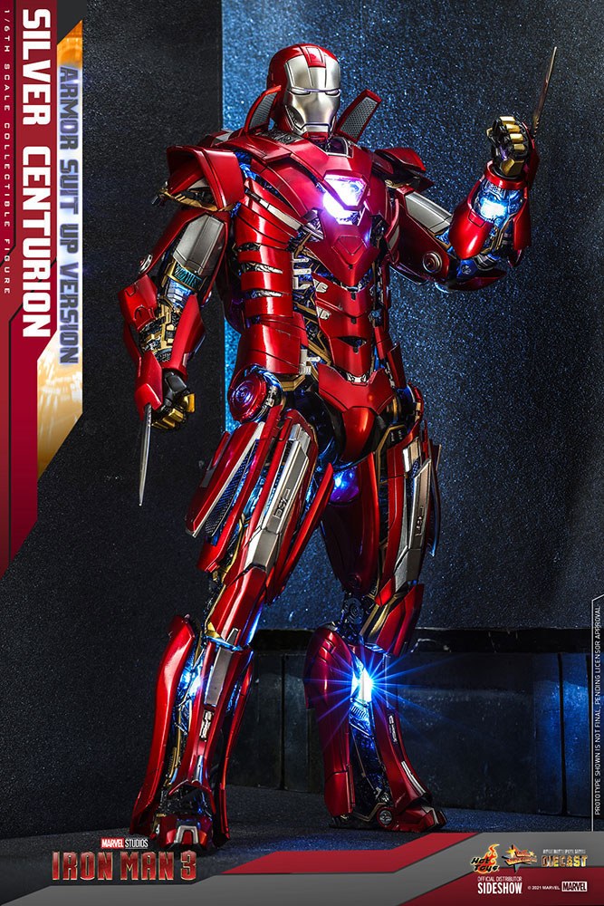 Iron Man 3 Movie Masterpiece Actionfigur 1/6 Silver Centurion (Armor Suit Up Version) 32 cm - Versand: 5-7 Tage nach Bestellung
