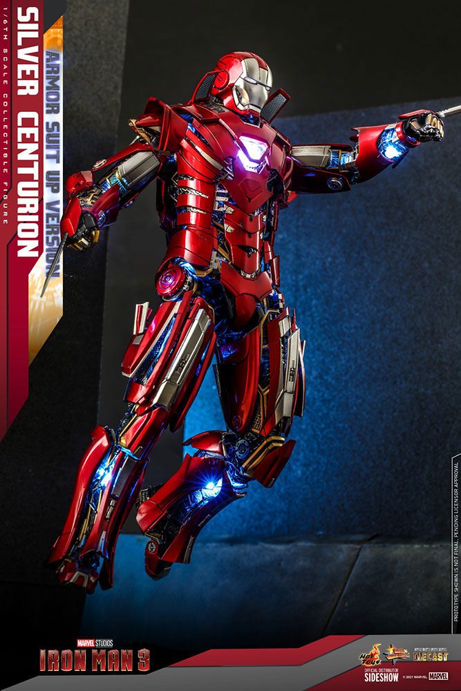 Iron Man 3 Movie Masterpiece Actionfigur 1/6 Silver Centurion (Armor Suit Up Version) 32 cm - Versand: 5-7 Tage nach Bestellung