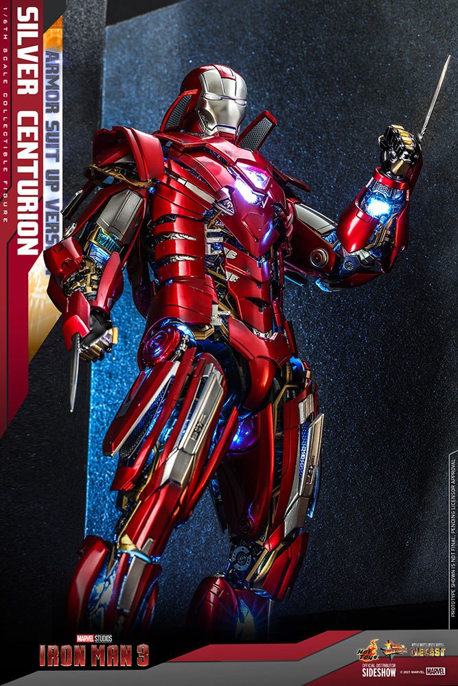 Iron Man 3 Movie Masterpiece Actionfigur 1/6 Silver Centurion (Armor Suit Up Version) 32 cm - Versand: 5-7 Tage nach Bestellung