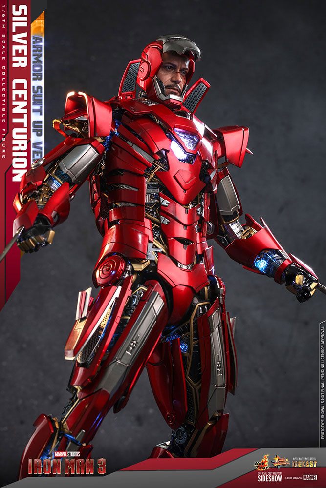 Iron Man 3 Movie Masterpiece Actionfigur 1/6 Silver Centurion (Armor Suit Up Version) 32 cm - Versand: 5-7 Tage nach Bestellung