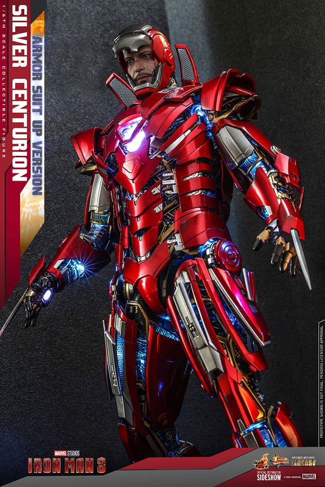 Iron Man 3 Movie Masterpiece Actionfigur 1/6 Silver Centurion (Armor Suit Up Version) 32 cm - Versand: 5-7 Tage nach Bestellung