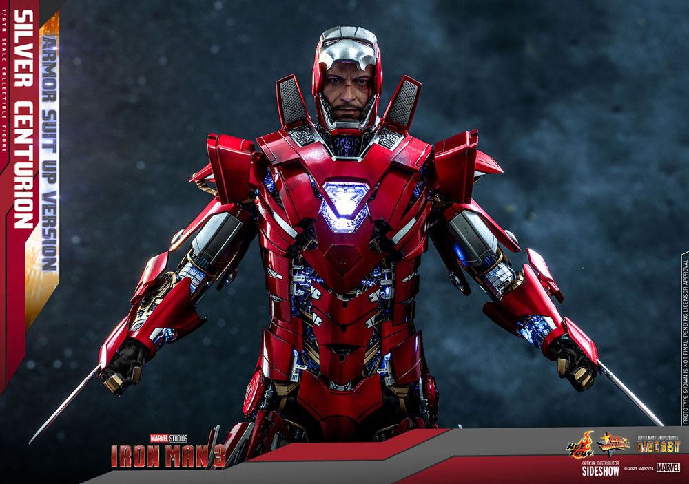 Iron Man 3 Movie Masterpiece Actionfigur 1/6 Silver Centurion (Armor Suit Up Version) 32 cm - Versand: 5-7 Tage nach Bestellung