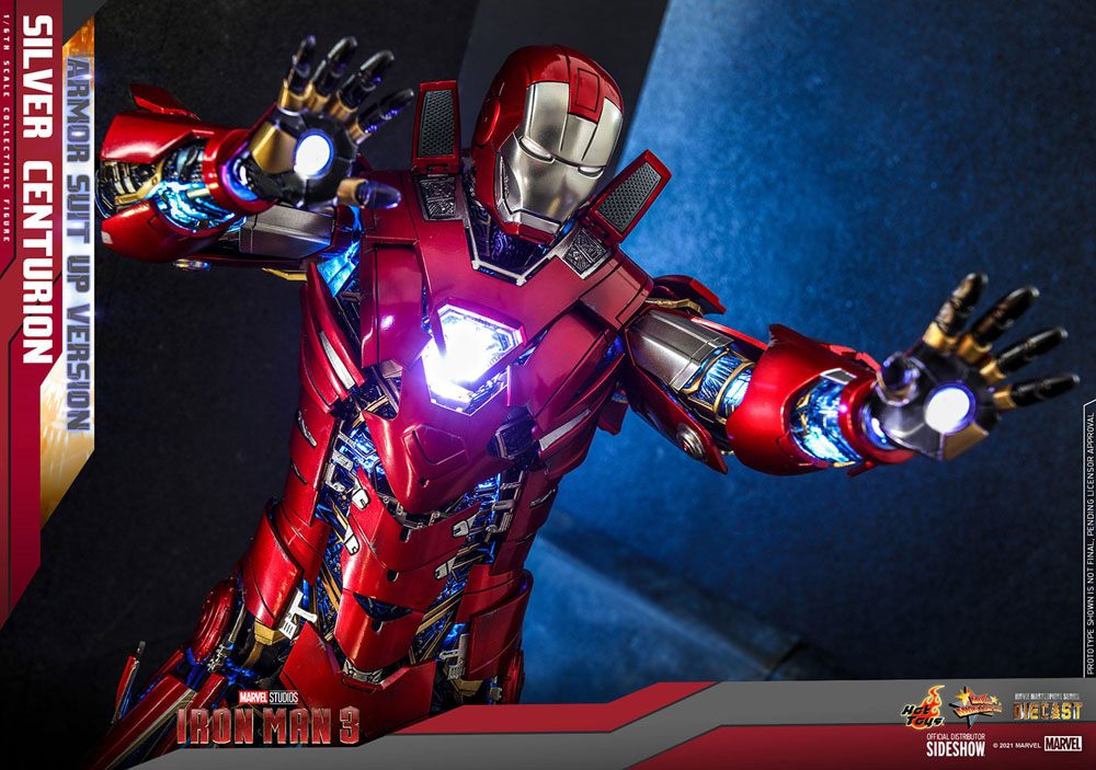 Iron Man 3 Movie Masterpiece Actionfigur 1/6 Silver Centurion (Armor Suit Up Version) 32 cm - Versand: 5-7 Tage nach Bestellung