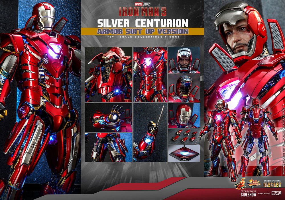 Iron Man 3 Movie Masterpiece Actionfigur 1/6 Silver Centurion (Armor Suit Up Version) 32 cm - Versand: 5-7 Tage nach Bestellung