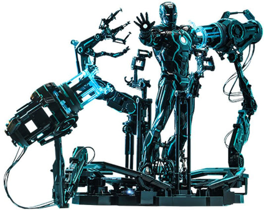 Iron Man 2 Actionfigur 1/6 Neon Tech Iron Man mit Suit-Up Gantry 32 cm - Preorder - ETA: 30.10.2025