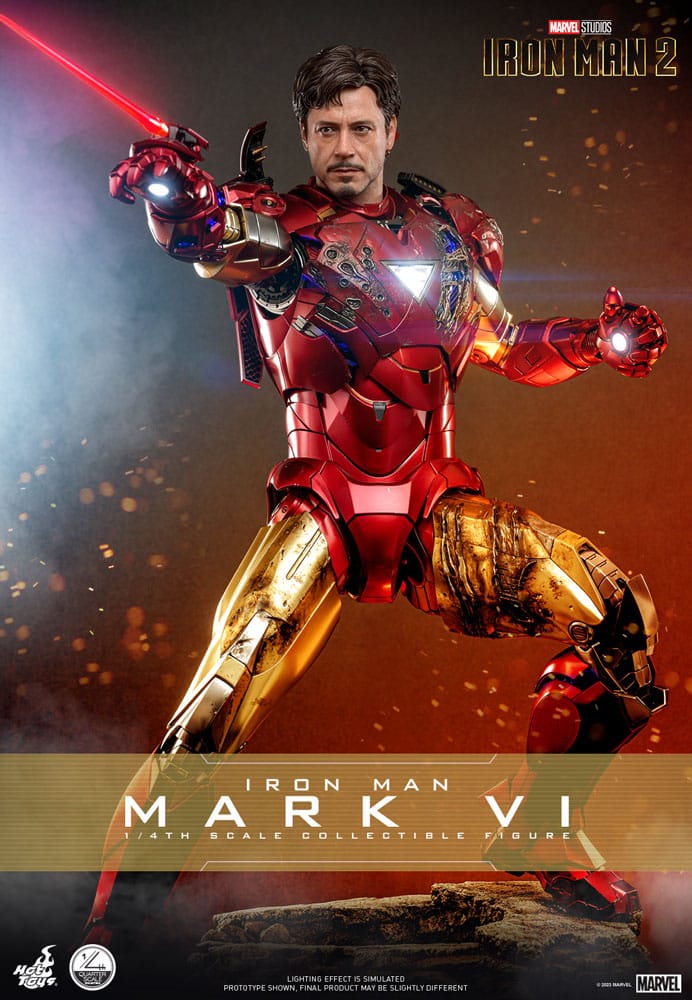 Iron Man 2 Actionfigur 1/4 Iron Man Mark VI 48 cm - Versand: 5-7 Tage nach Bestellung