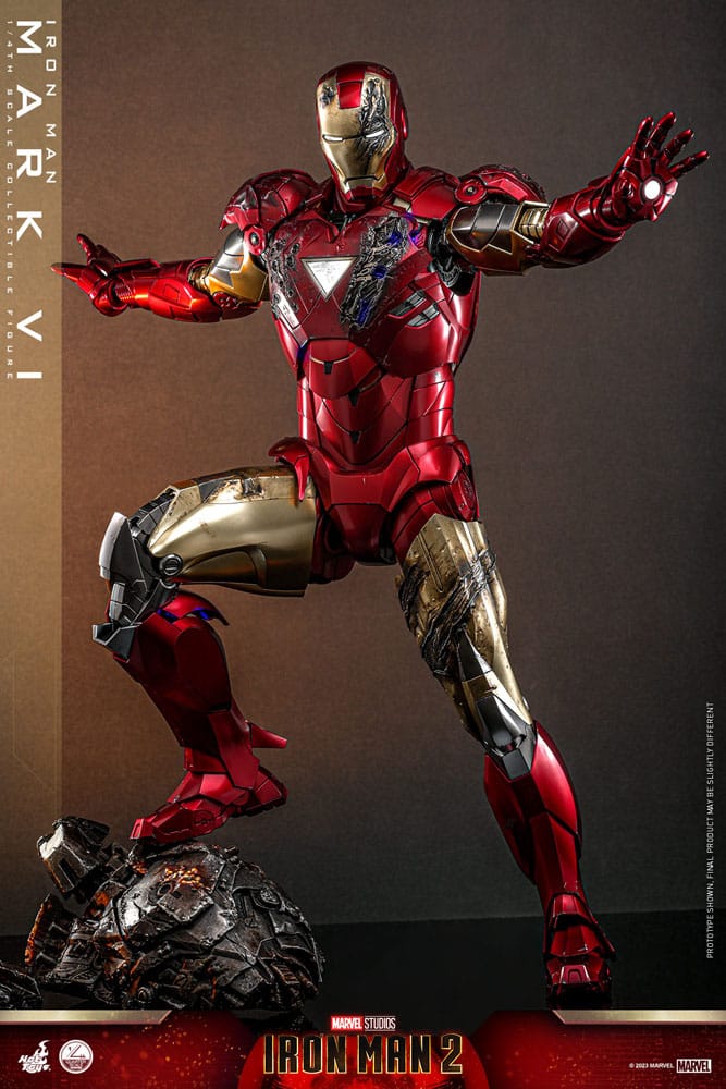Iron Man 2 Actionfigur 1/4 Iron Man Mark VI 48 cm - Versand: 5-7 Tage nach Bestellung