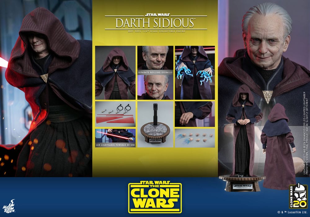 Star Wars: The Clone Wars Actionfigur 1/6 Darth Sidious 29 cm - Preorder - ETA: 15.01.2026