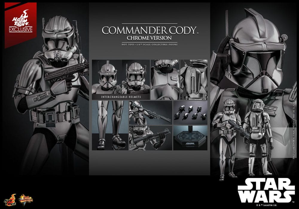 Star Wars Movie Masterpiece Actionfigur 1/6 Commander Cody (Chrome Version) Hot Toys Exclusive 30 cm - Preorder - ETA: 25.11.2026