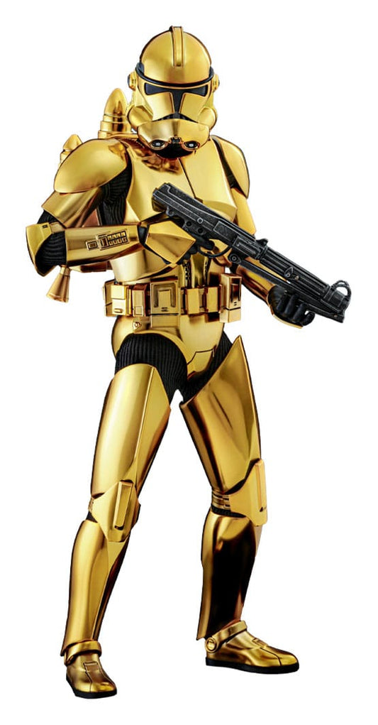 Star Wars Actionfigur 1/6 Clone Trooper (Gold Chrome Version) Exclusive 30 cm - Versand: 5-7 Tage nach Bestellung