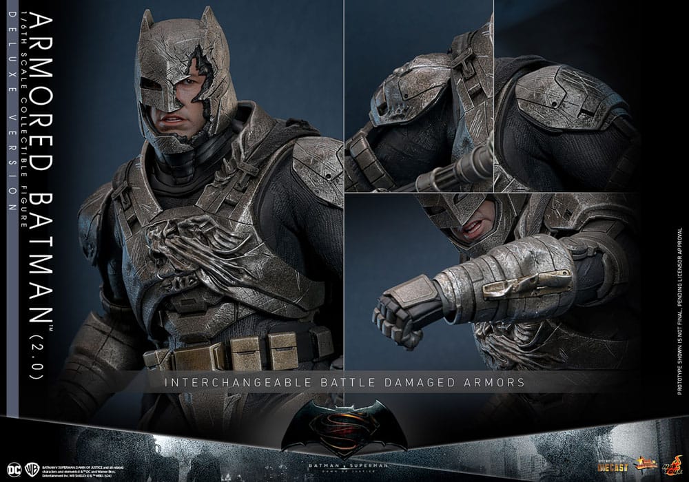 Batman v Superman: Dawn of Justice Movie Masterpiece Actionfigur 1/6 Armored Batman 2.0 (Deluxe Version) 33 cm - Preorder - ETA - Ende 08.2025