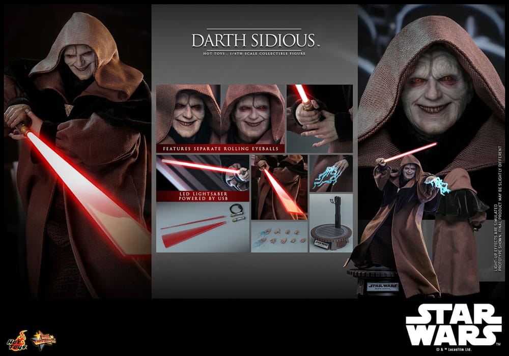 Star Wars Movie Masterpiece Actionfigur 1/6 Darth Sidious 29 cm - Preorder - ETA: Ende 11.2025