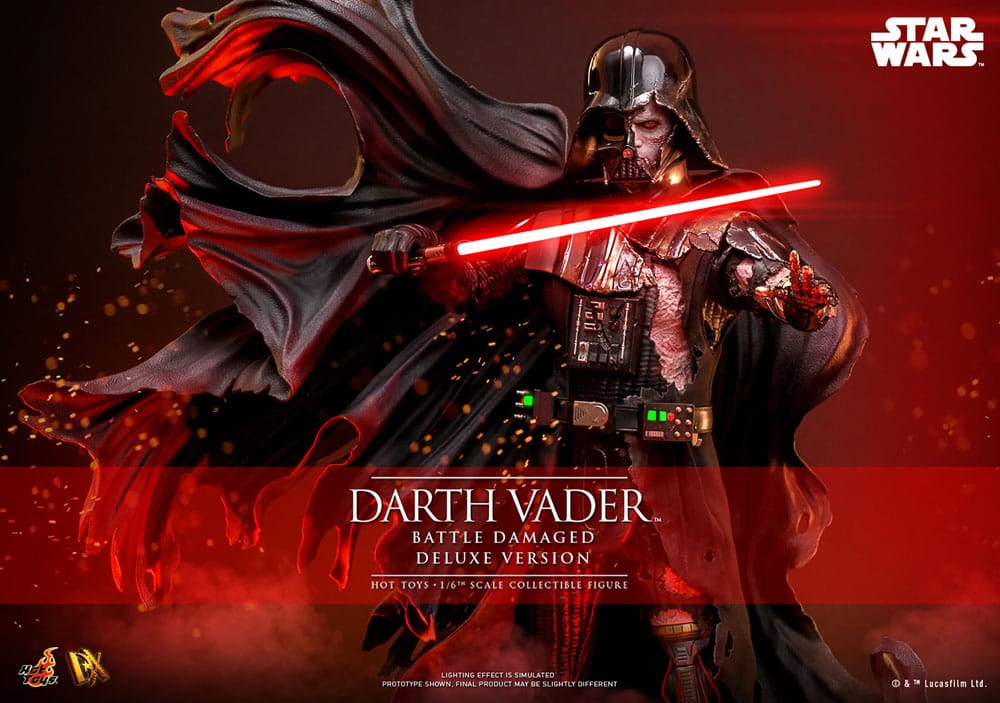 Star Wars Actionfigur 1/6 Darth Vader (Battle Damaged) Deluxe Version 35 cm - Preorder - ETA: Ende 11.2025