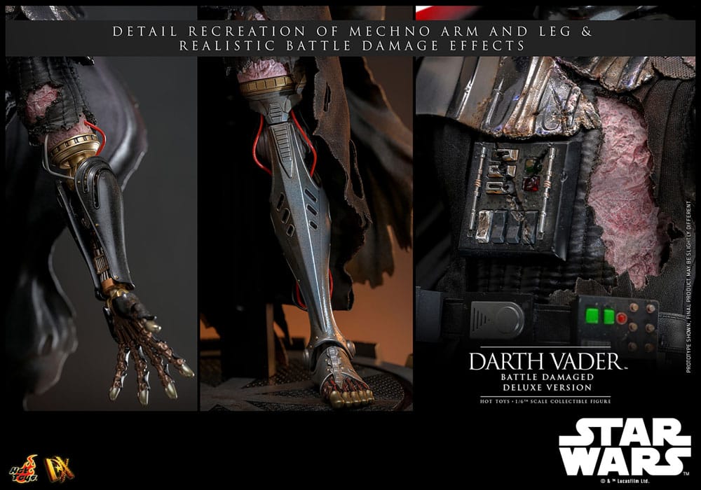 Star Wars Actionfigur 1/6 Darth Vader (Battle Damaged) Deluxe Version 35 cm - Preorder - ETA: Ende 11.2025