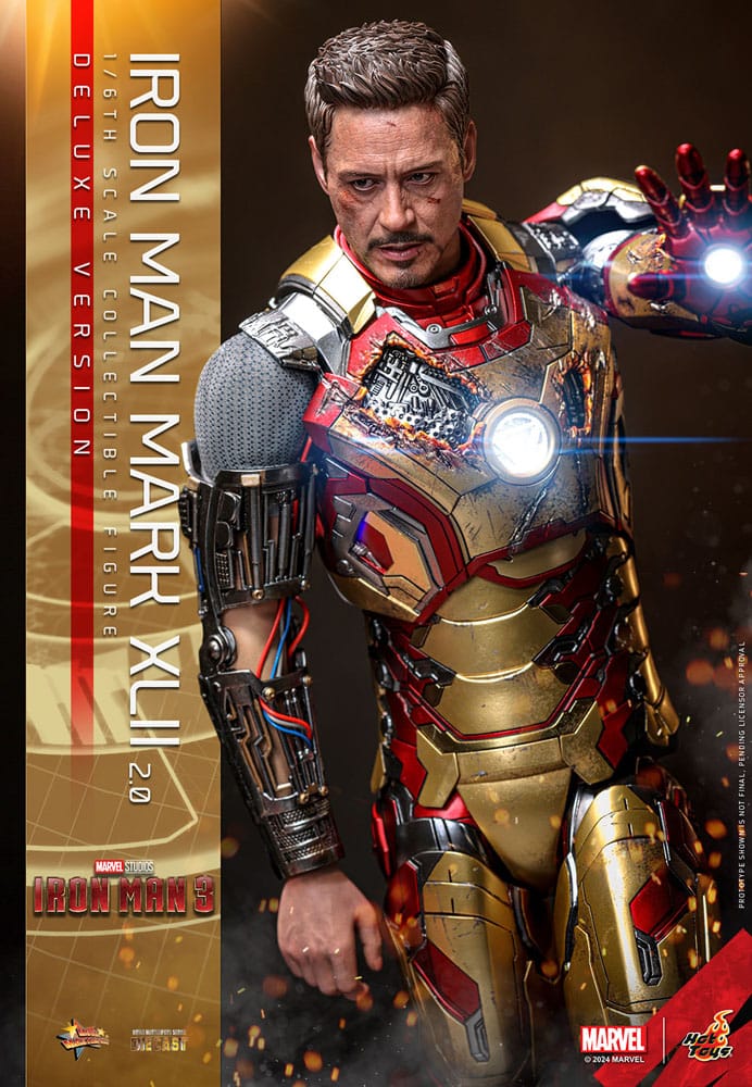 Iron Man 3 Movie Masterpiece Diecast Actionfigur 1/6 Iron Man Mark XLII (2.0) Deluxe 32 cm - Preorder - ETA: 25.11.2025