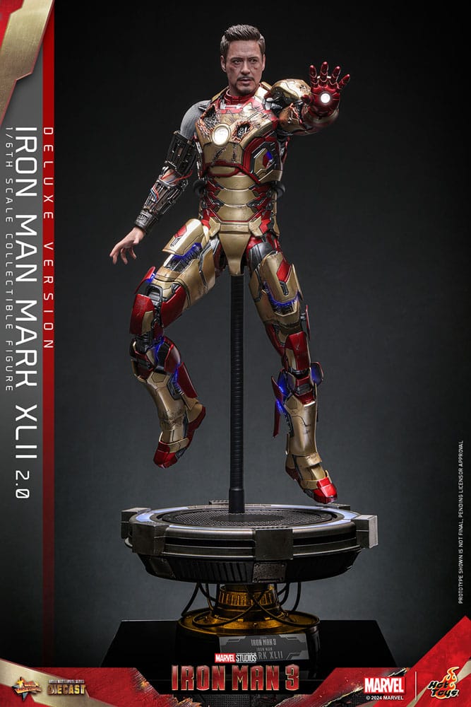 Iron Man 3 Movie Masterpiece Diecast Actionfigur 1/6 Iron Man Mark XLII (2.0) Deluxe 32 cm - Preorder - ETA: 25.11.2025