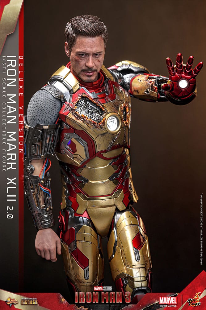 Iron Man 3 Movie Masterpiece Diecast Actionfigur 1/6 Iron Man Mark XLII (2.0) Deluxe 32 cm - Preorder - ETA: 25.11.2025