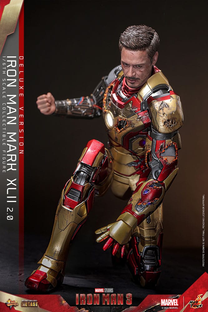 Iron Man 3 Movie Masterpiece Diecast Actionfigur 1/6 Iron Man Mark XLII (2.0) Deluxe 32 cm - Preorder - ETA: 25.11.2025