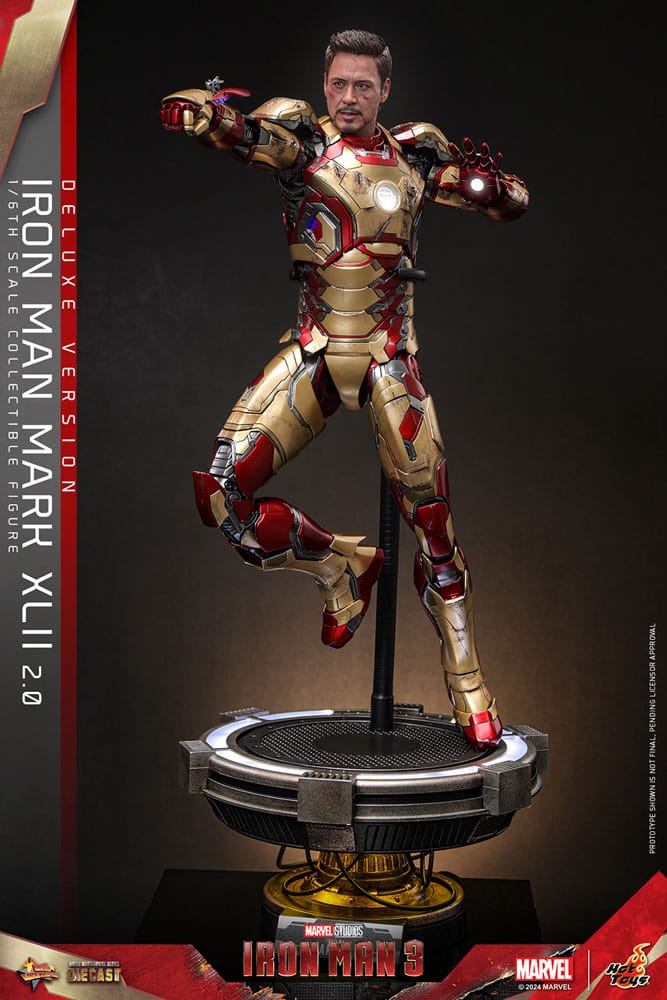 Iron Man 3 Movie Masterpiece Diecast Actionfigur 1/6 Iron Man Mark XLII (2.0) Deluxe 32 cm - Preorder - ETA: 25.11.2025