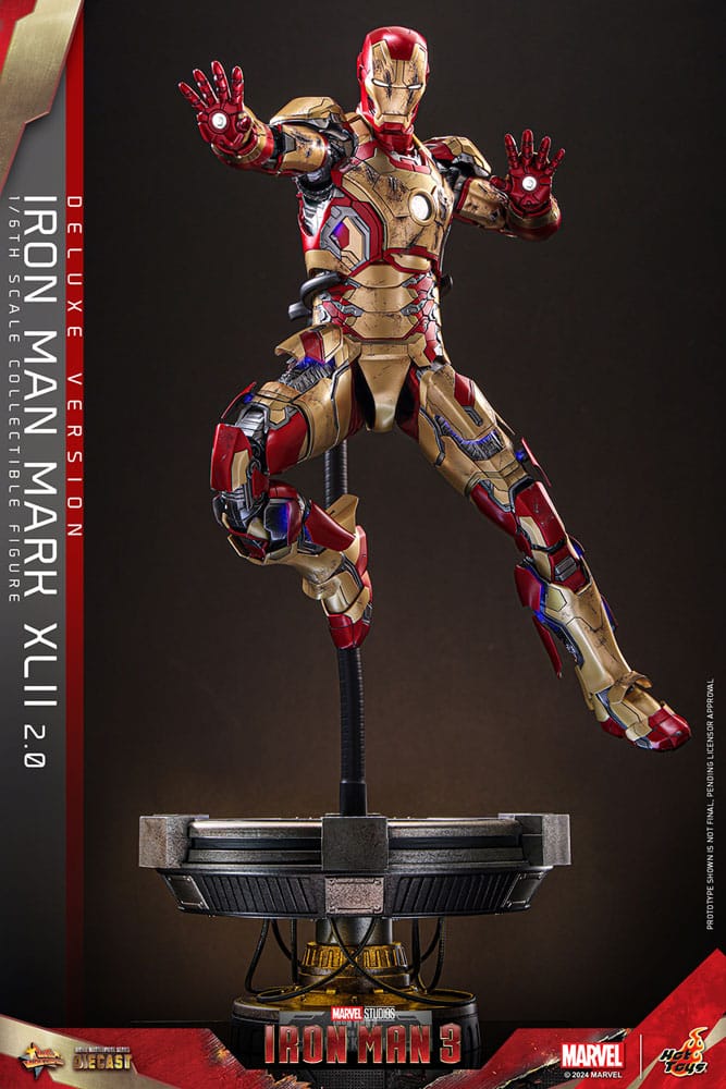 Iron Man 3 Movie Masterpiece Diecast Actionfigur 1/6 Iron Man Mark XLII (2.0) Deluxe 32 cm - Preorder - ETA: 25.11.2025