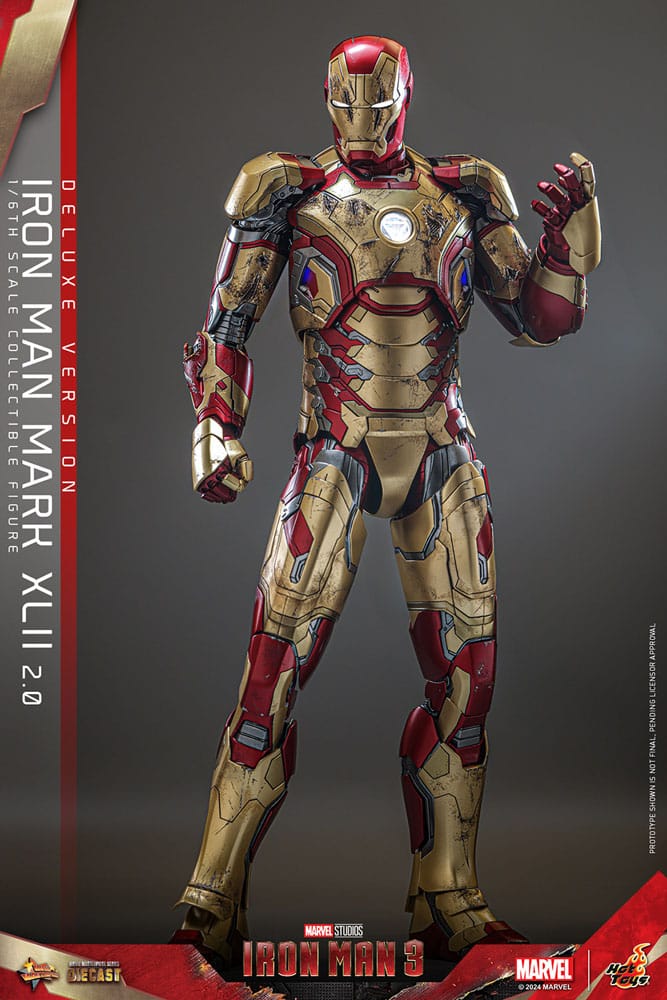 Iron Man 3 Movie Masterpiece Diecast Actionfigur 1/6 Iron Man Mark XLII (2.0) Deluxe 32 cm - Preorder - ETA: 25.11.2025